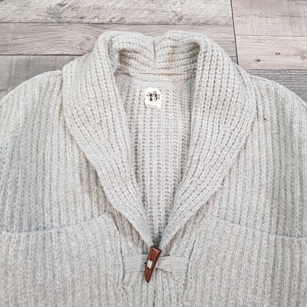 Free People Jackson Chunky Knit Cardigan Cardi Large UK 16 Grey Toggle BN - Picture 5 of 12